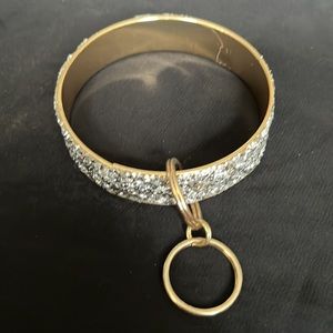 Beautiful rhinestone crusted keychain bracelet